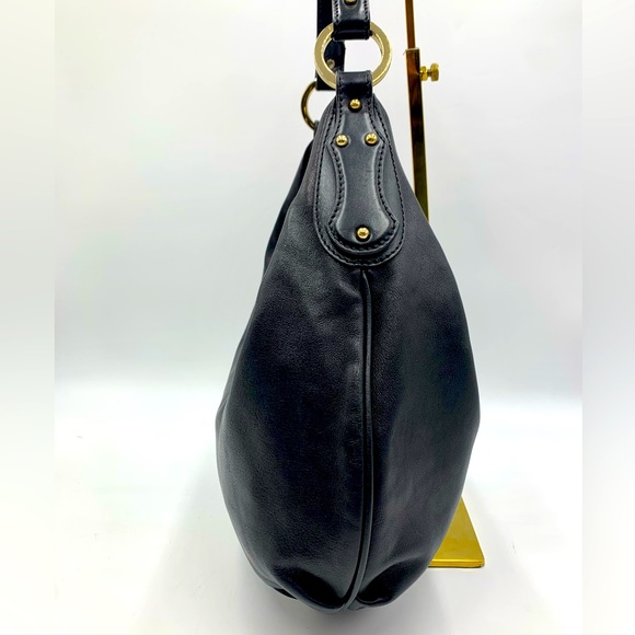 Auth Fendi Borsa Nero Calfskin Leather Bag Preloved Very Good Purse Satchel - Picture 10 of 16